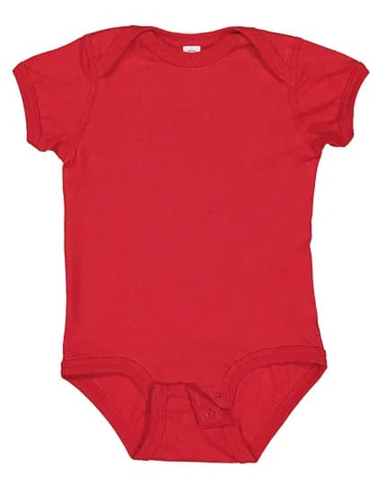 Infant Fine Jersey Short Sleeve Bodysuit - Red