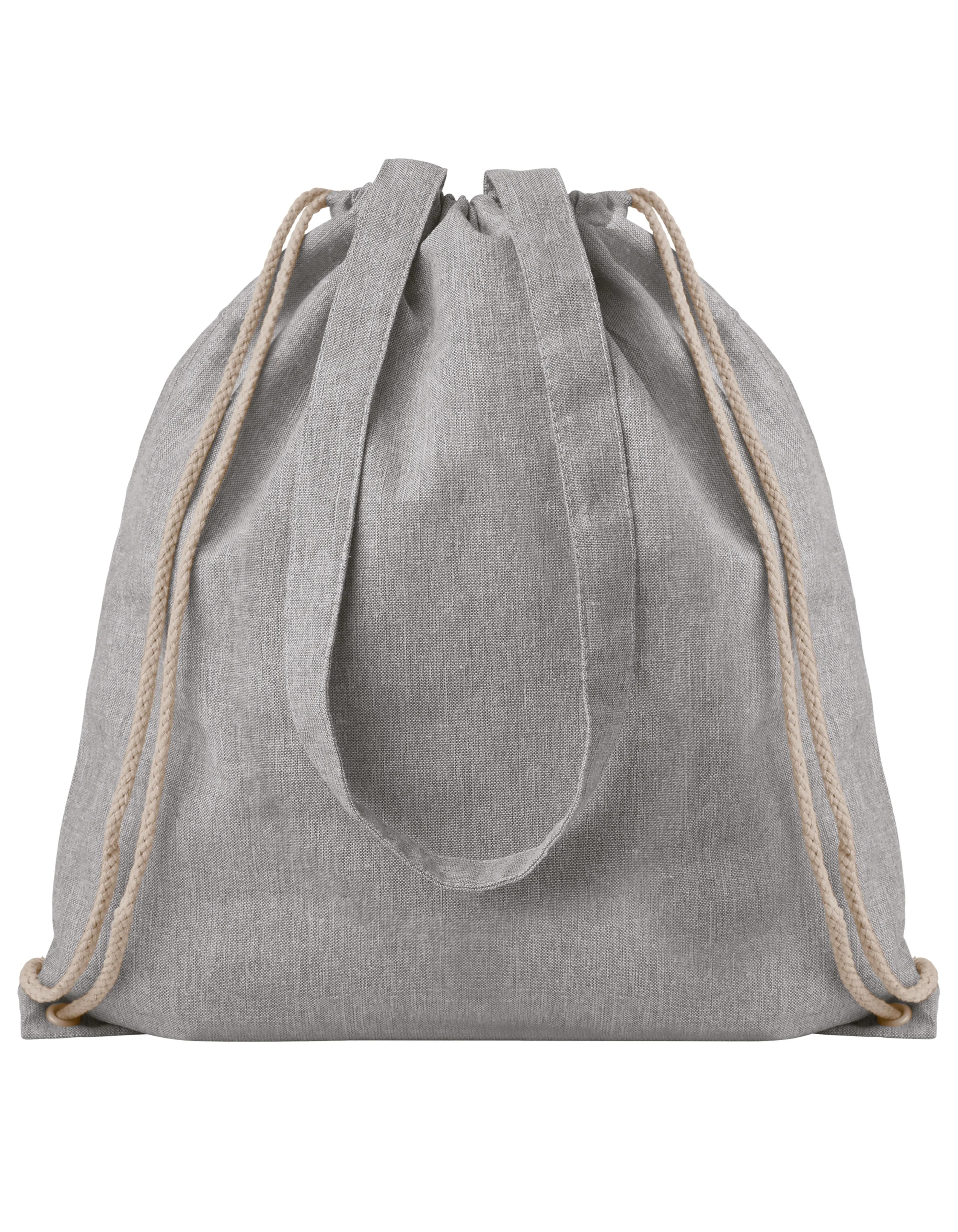Drawstring Backpack With Handles Atlanta - Grey Melange