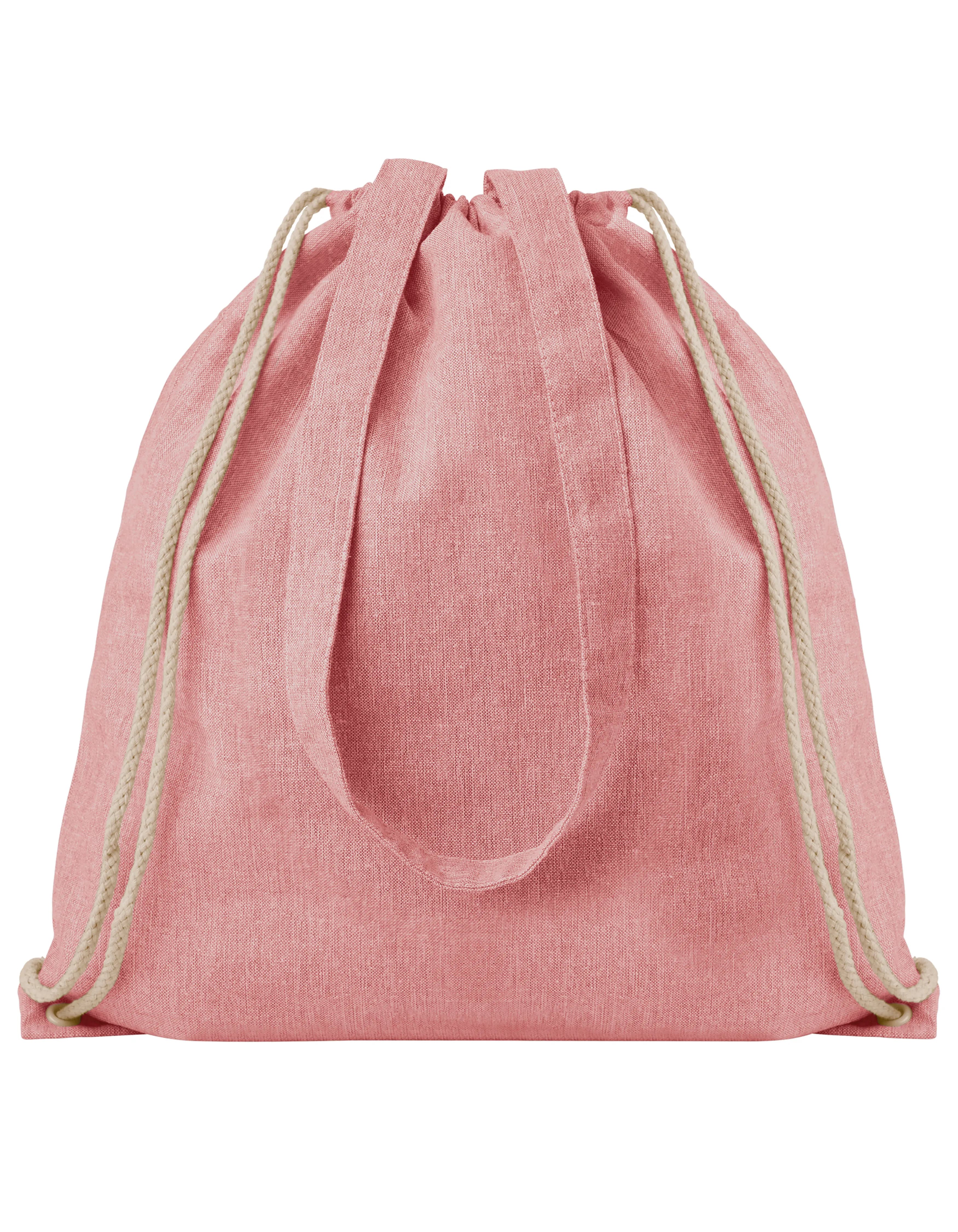 Drawstring Backpack With Handles Atlanta - Heather Red