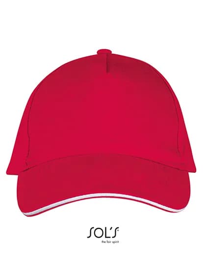 Five Panels Cap Long Beach - Red/White