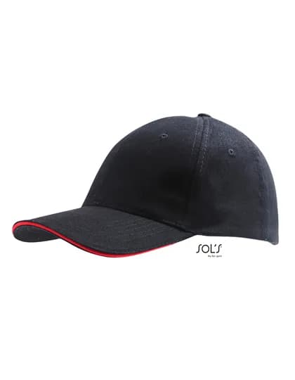 Six Panel Cap Buffalo - Black/Red
