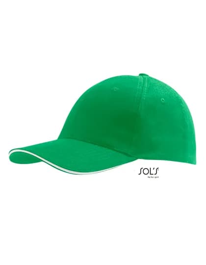Six Panel Cap Buffalo - Kelly Green/White