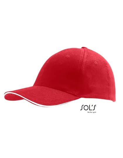 Six Panel Cap Buffalo - Red/White