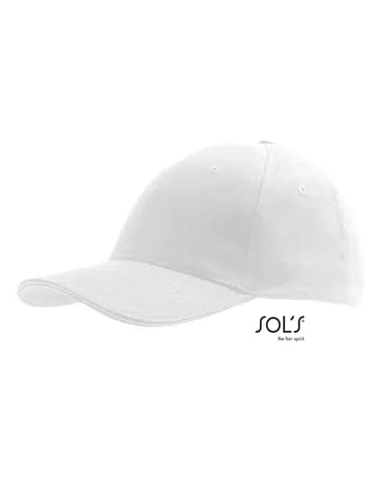 Six Panel Cap Buffalo - White