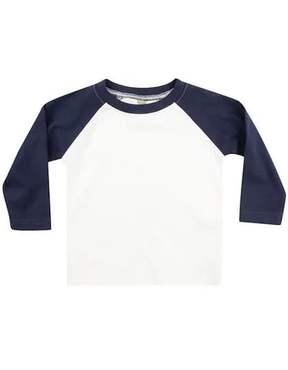 Long Sleeved Baseball T-Shirt - White/Navy