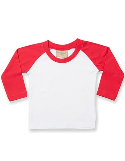 Long Sleeved Baseball T-Shirt - White/Red