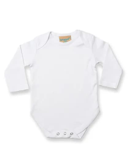Long Sleeved Baby Bodysuit - White