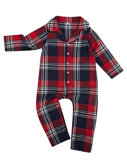 Tartan All In One - Red-Navy Check