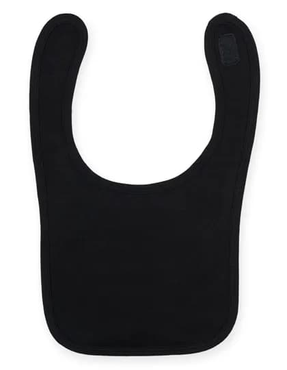 Plain And Contrast Bib - Black