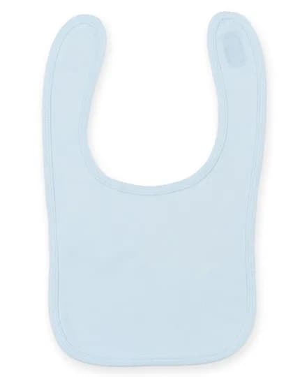 Plain And Contrast Bib - Pale Blue