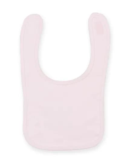 Plain And Contrast Bib - Pale Pink