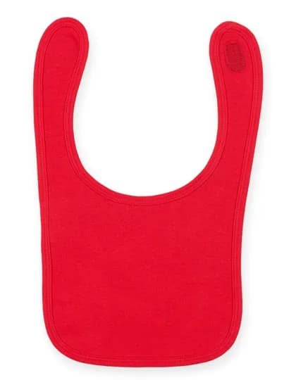 Plain And Contrast Bib - Red