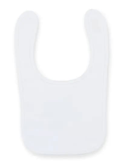 Plain And Contrast Bib - White