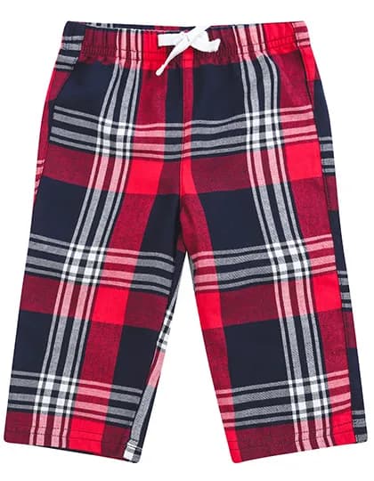 Baby Tartan Trousers - Red-Navy Check