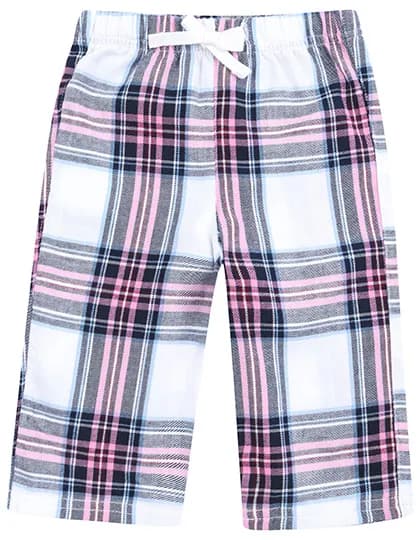 Baby Tartan Trousers - White-Pink Check