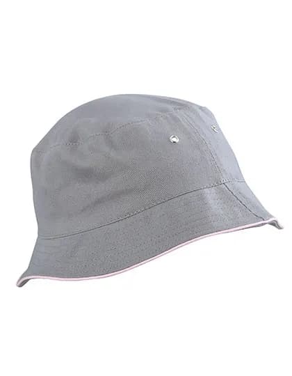 Fisherman Piping Hat - Grey/Light Rosa