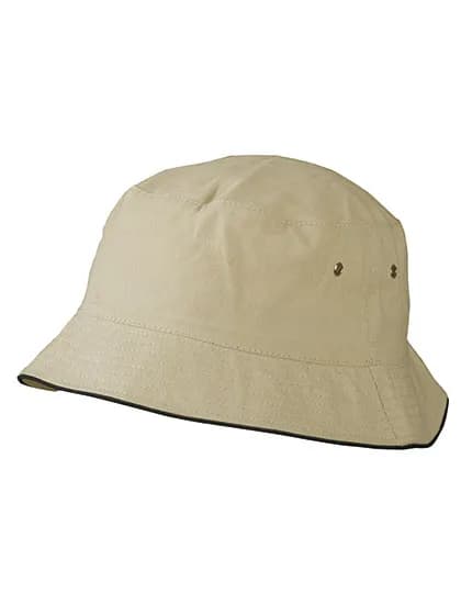 Fisherman Piping Hat - Khaki/Black
