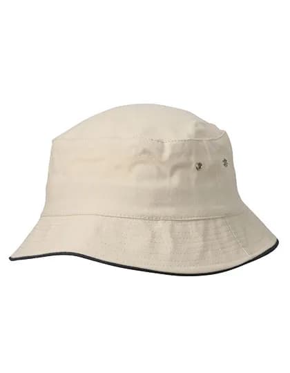 Fisherman Piping Hat - Natural/Navy
