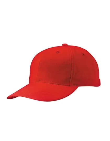 6-Panel Cap Laminated - Red