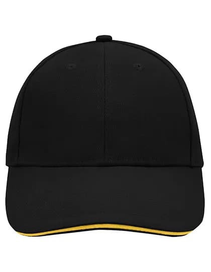 6-Panel Sandwich Cap - Black/Yellow
