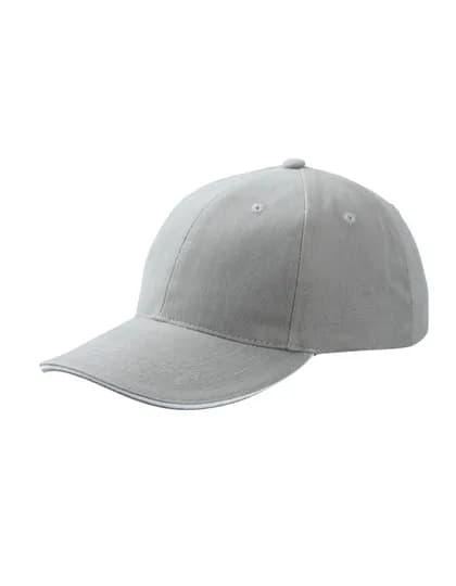 6-Panel Sandwich Cap - Dark Grey/White