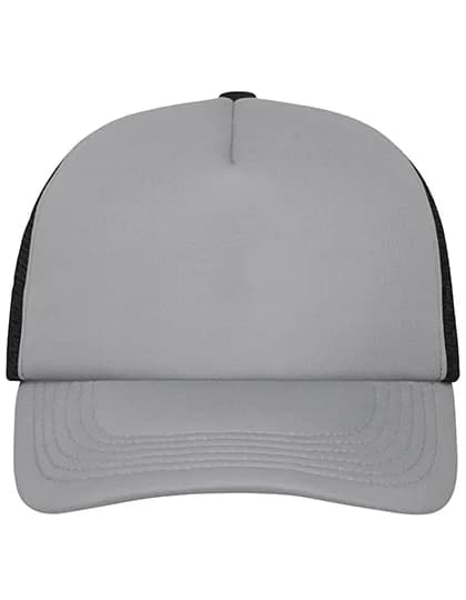 5-Panel Polyester Mesh Cap - Dark Grey/Black