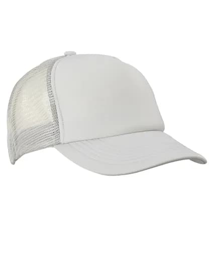 5-Panel Polyester Mesh Cap - Light Grey