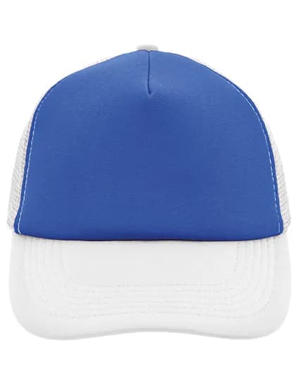 5-Panel Polyester Mesh Cap - Royal/White