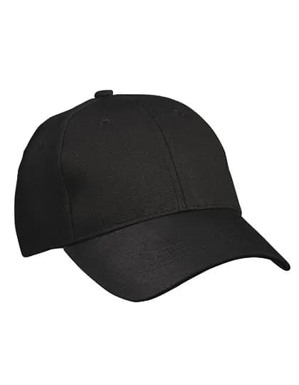 6 Panel Cap Heavy Cotton - Black