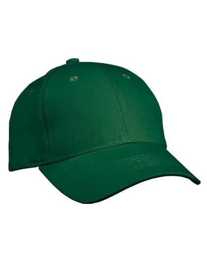 6 Panel Cap Heavy Cotton - Dark Green