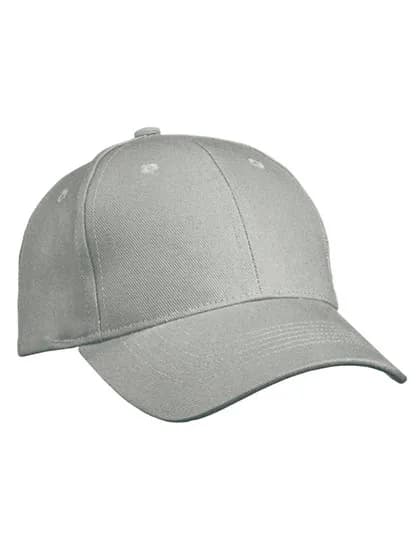 6 Panel Cap Heavy Cotton - Light Grey