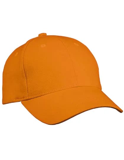 6 Panel Cap Heavy Cotton - Orange