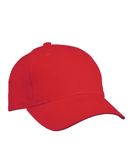 6 Panel Cap Heavy Cotton - Red