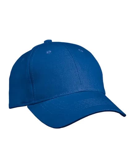 6 Panel Cap Heavy Cotton - Royal