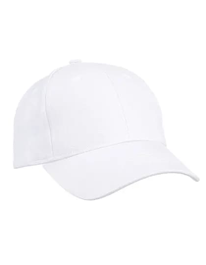6 Panel Cap Heavy Cotton - White