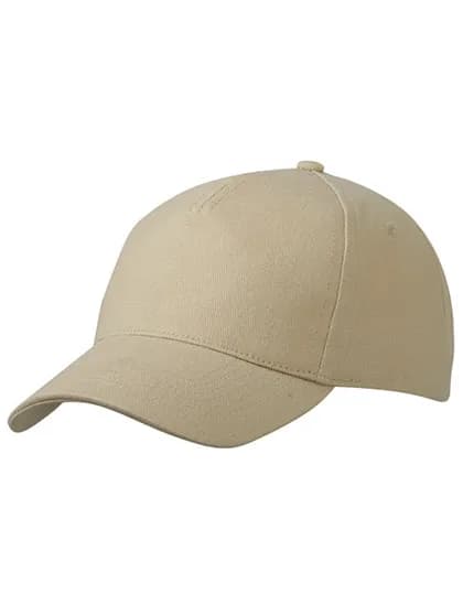 5 Panel Cap Heavy Cotton - Beige