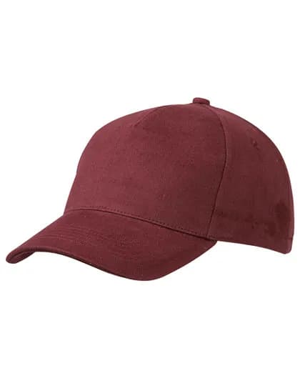 5 Panel Cap Heavy Cotton - Burgundy