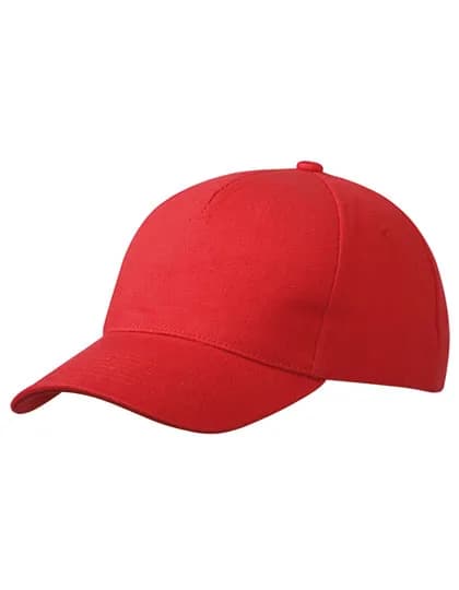 5 Panel Cap Heavy Cotton - Red