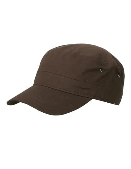 Military Cap - Dark Brown