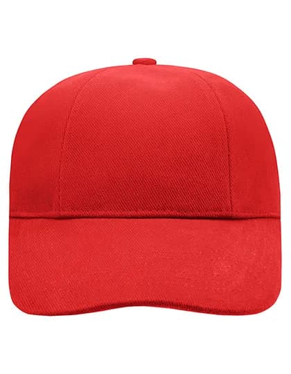 Turned 6 Panel Cap Laminated - Red