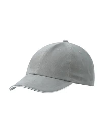 6-Panel Raver Sandwich Cap - Dark Grey/White