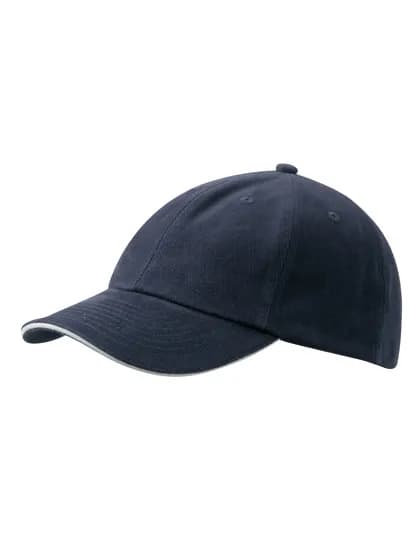 6-Panel Raver Sandwich Cap - Navy/White