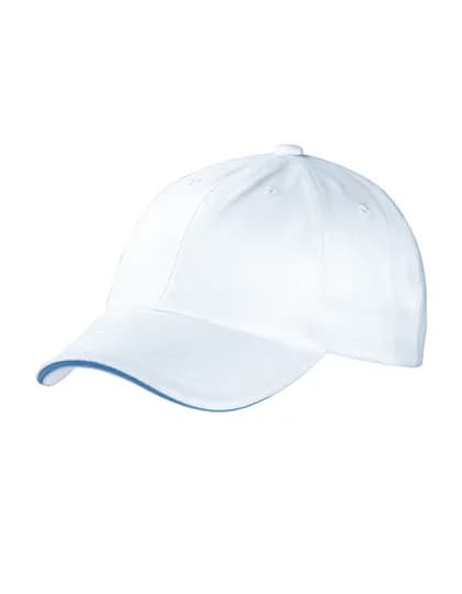 6-Panel Raver Sandwich Cap - White/Aqua