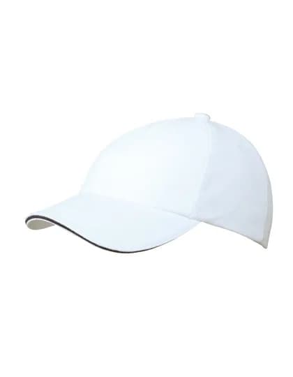 6-Panel Raver Sandwich Cap - White/Navy