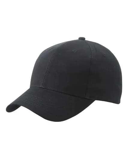 Brushed 6-Panel Cap - Black