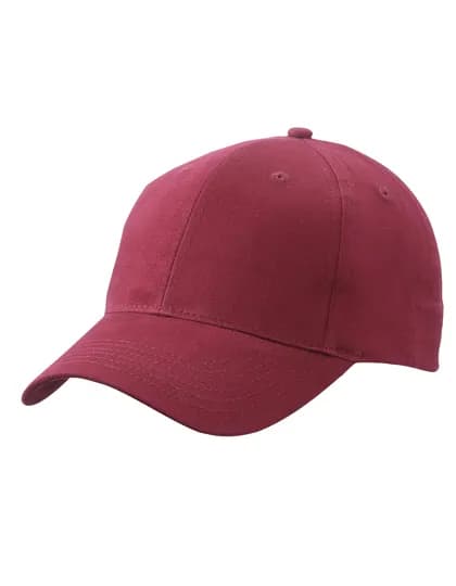 Brushed 6-Panel Cap - Burgundy