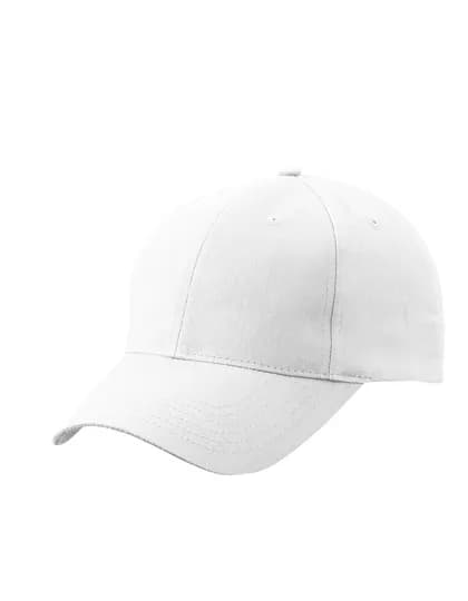 Brushed 6-Panel Cap - White