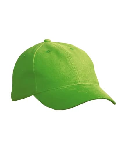 6 Panel Softlining Raver Cap - Lime Green