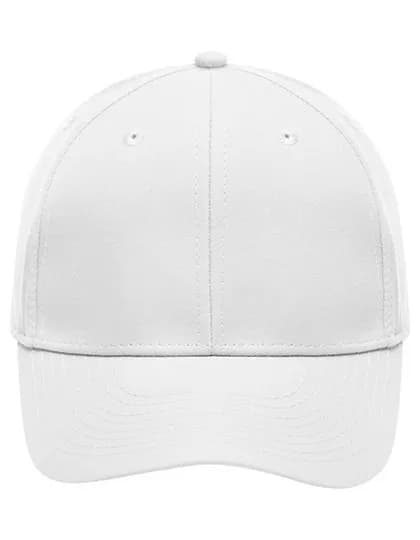 6-Panel Polyester Peach Cap - White