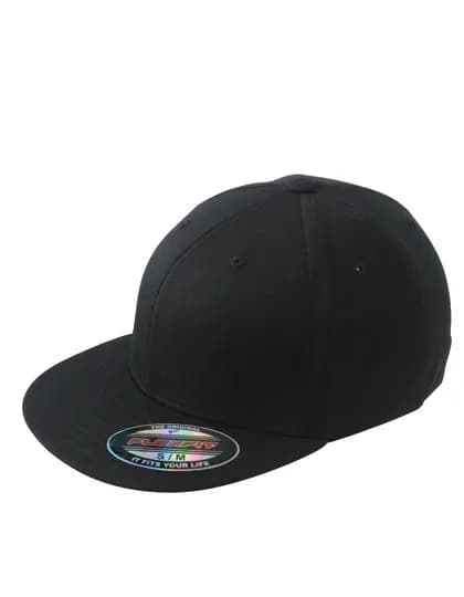 6 Panel Flexfit® Flat Peak Cap - Black